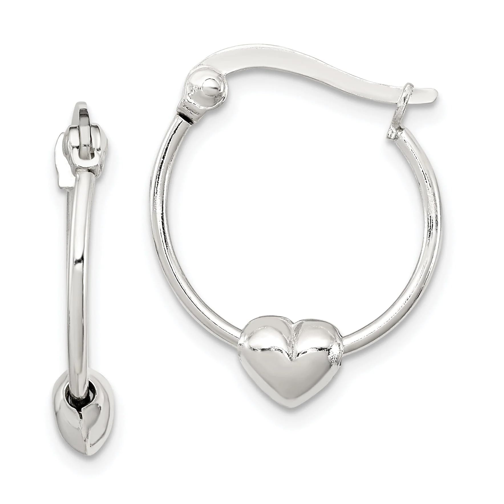 925 Sterling Silver Heart Hoop Earrings for Women - Dainty Valentine's Day Jewelry Gift for Her | Perfect for Date Night, Anniversary & Everyday Wear