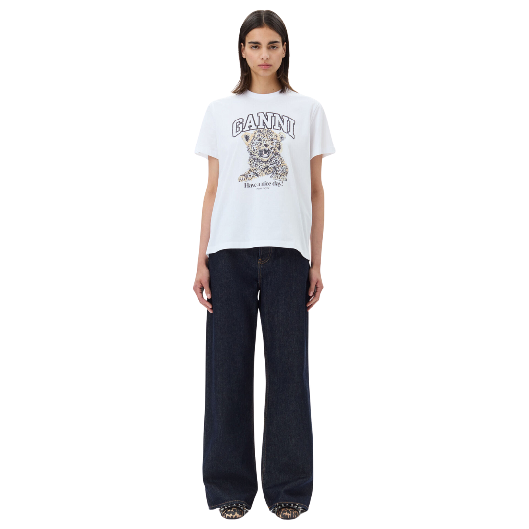 Stylish Leopard Print Relaxed Fit T-Shirt for Women - Soft Jersey Fabric - Perfect for Casual Wear, Outings & Everyday Comfort