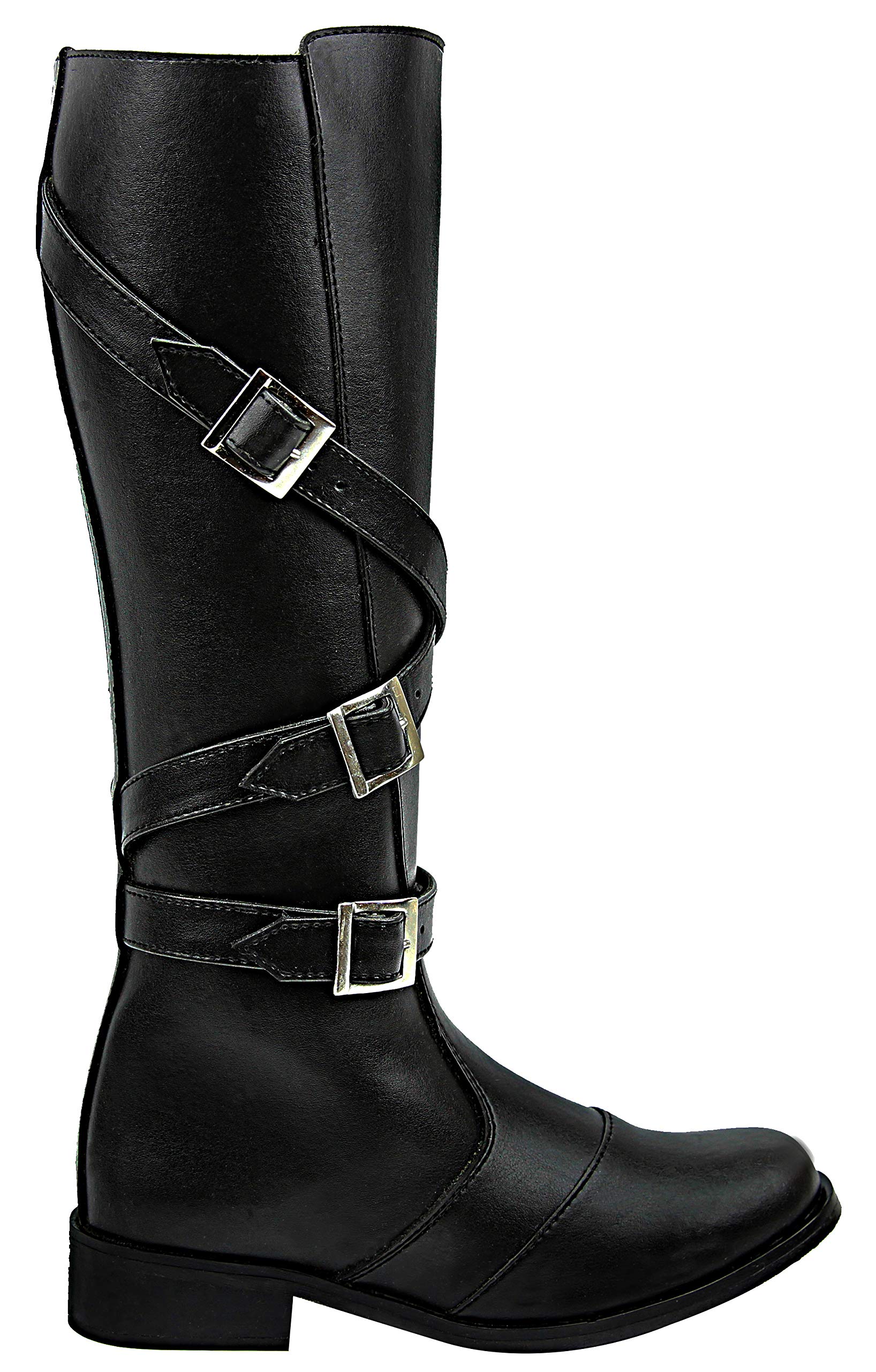 Men's Motorcycle Riding Leather Knee High Boots - Stylish Black Tall Biker Boots for Harley Davidson & Cruiser Riders - Perfect for Motorcycle Tours, Riding Clubs & Outdoor Adventures