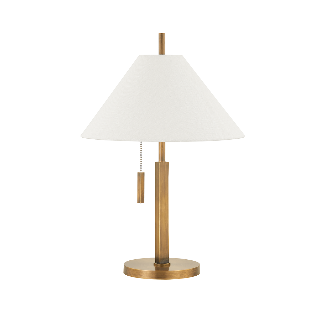 Vintage Patina Brass Table Lamp - 1Lt Classic Desk Light for Living Room, Bedroom & Office Decor