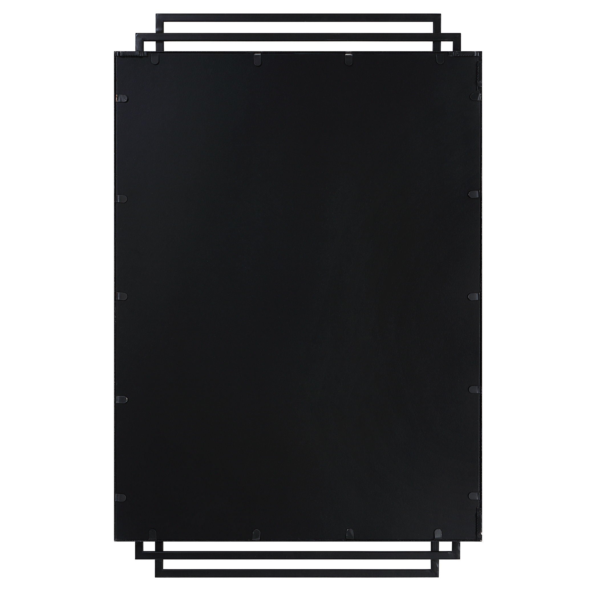 Black Iron Mirror by Amherst - Elegant Wall Decor for Living Room, Bedroom & Entryway
