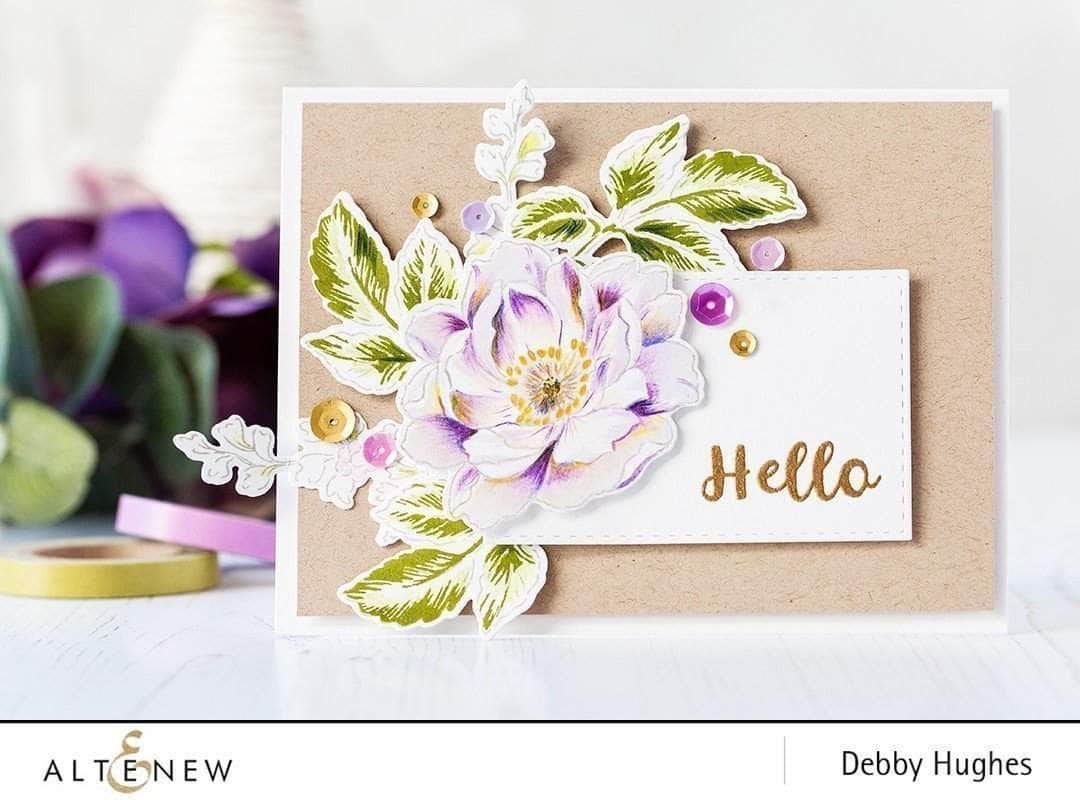 Beautiful Day Stamp Set - Floral Handmade Scrapbooking Stamps for DIY Cards, Invitations, Journals - Perfect for Wedding, Birthday, Baby Shower Crafts
