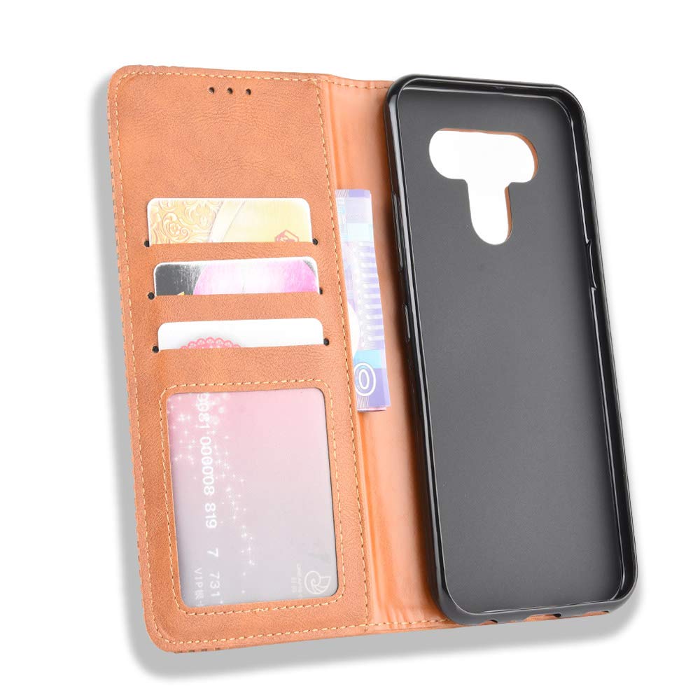 Premium PU Leather Flip Cover Case for LG K51 (LMK500UM/LM-K500UM) - Slim Protective Phone Case with Card Slots - Perfect for Work, Travel & Daily Use