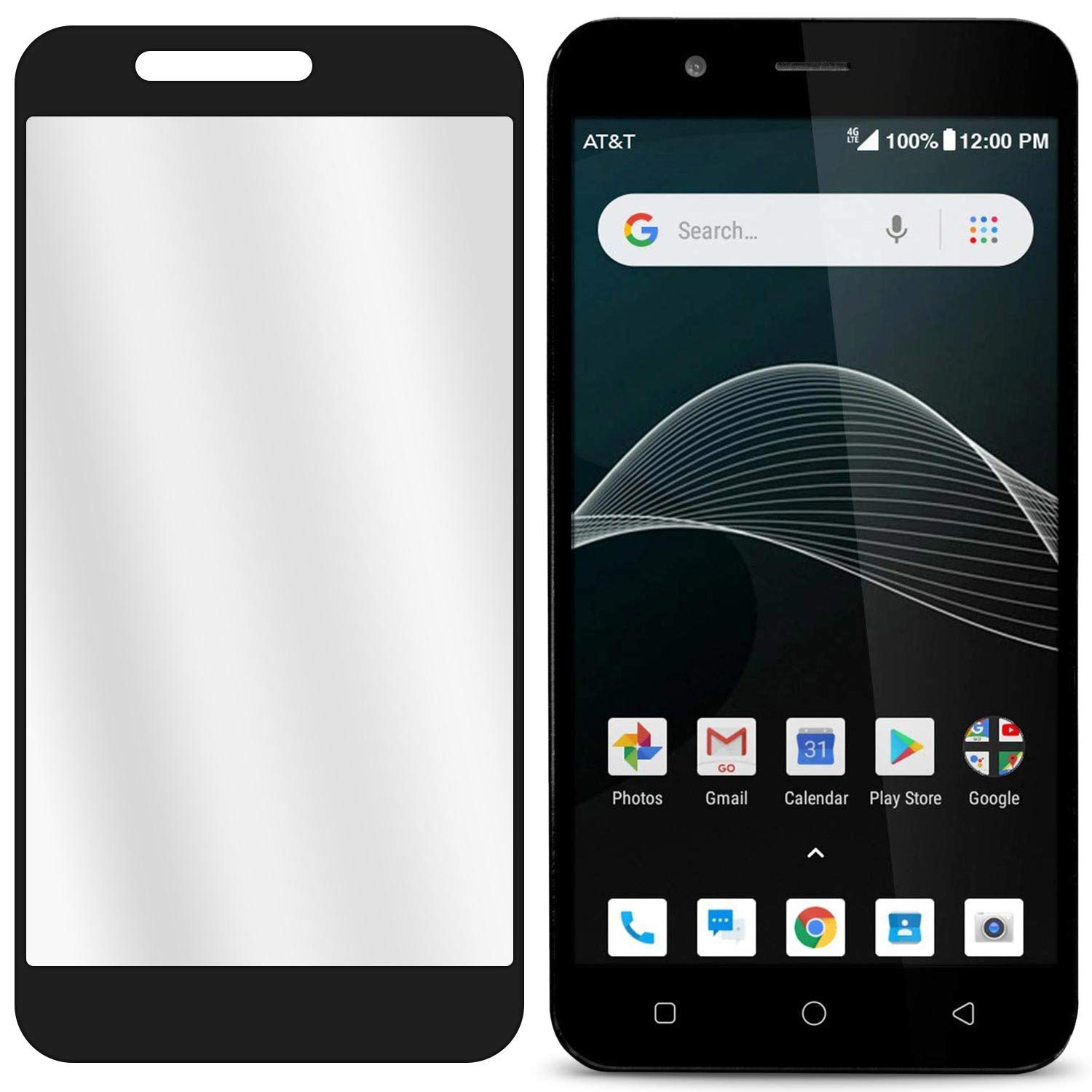 Premium 9H Tempered Glass Screen Protector for AT&T Axia & Cricket Vision - HD Clear with Black Trim | Scratch Resistant | AT&T AXIA Screen Protector & Cricket Vision Screen Protector by CoverON InvisiGuard | Perfect for Daily Protection & Gaming