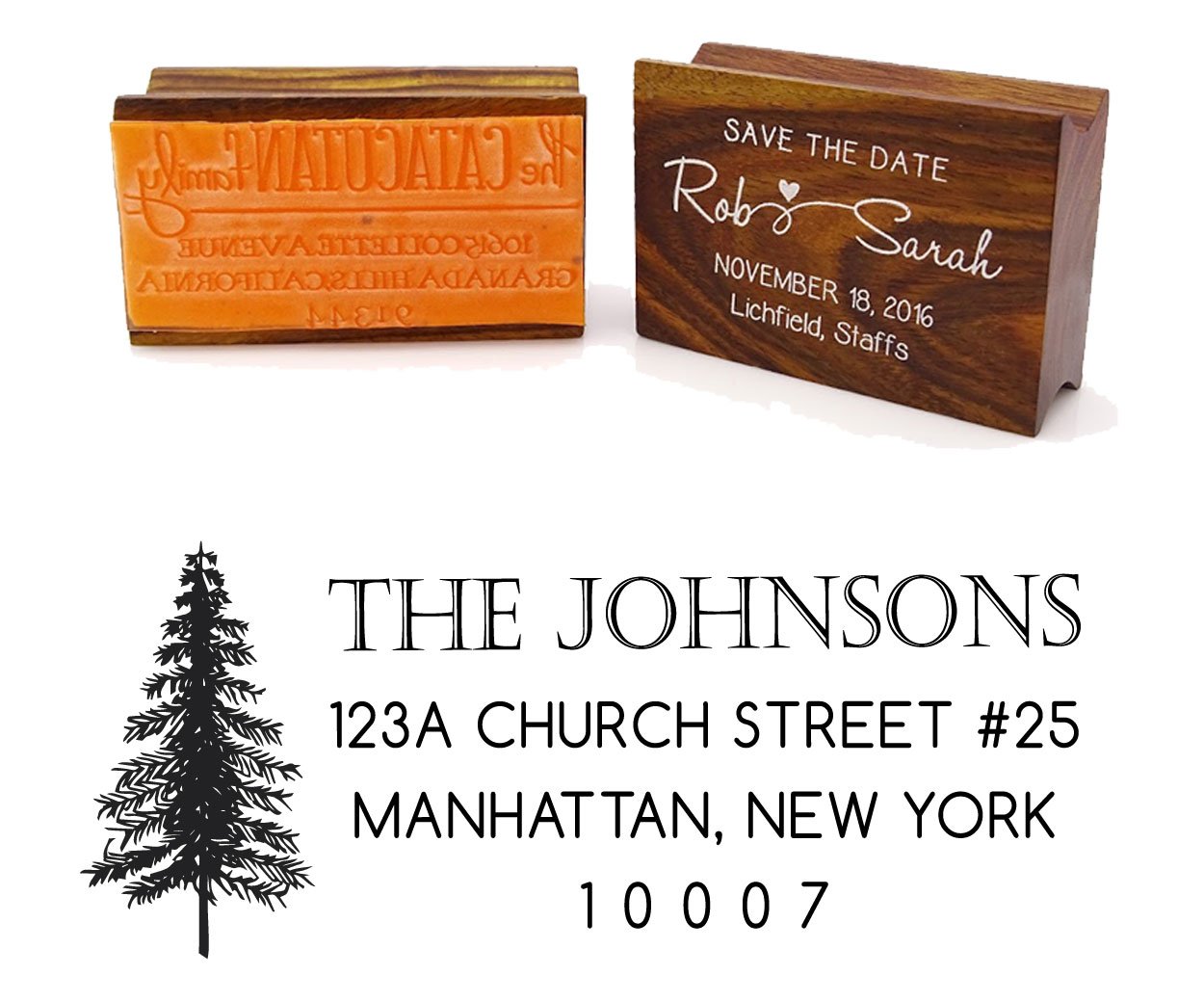 Personalized Self Inking Christmas Stamp - Custom Holiday Address Stamp for Cards, Gifts & Mail - Perfect for Family Holiday Cards, Gift Wrapping & Return Address Labeling