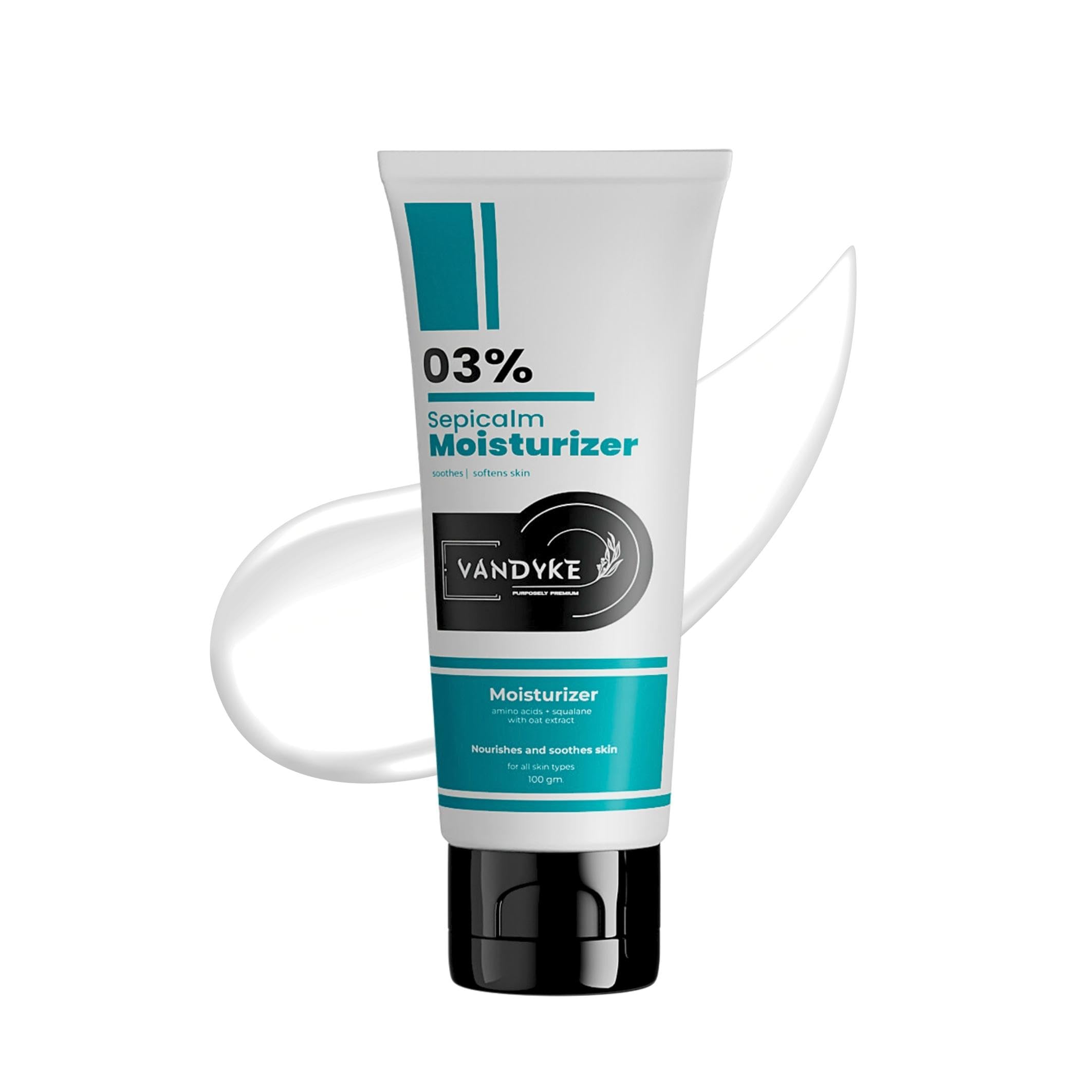 Vandyke 3% Sepicalm Oat Extract Face Moisturizer for Oily & Sensitive Skin - Fragrance Free, 100ml - Hydrating Daily Cream for Acne Prone & Redness Relief - Perfect for Morning & Night Skincare Routine