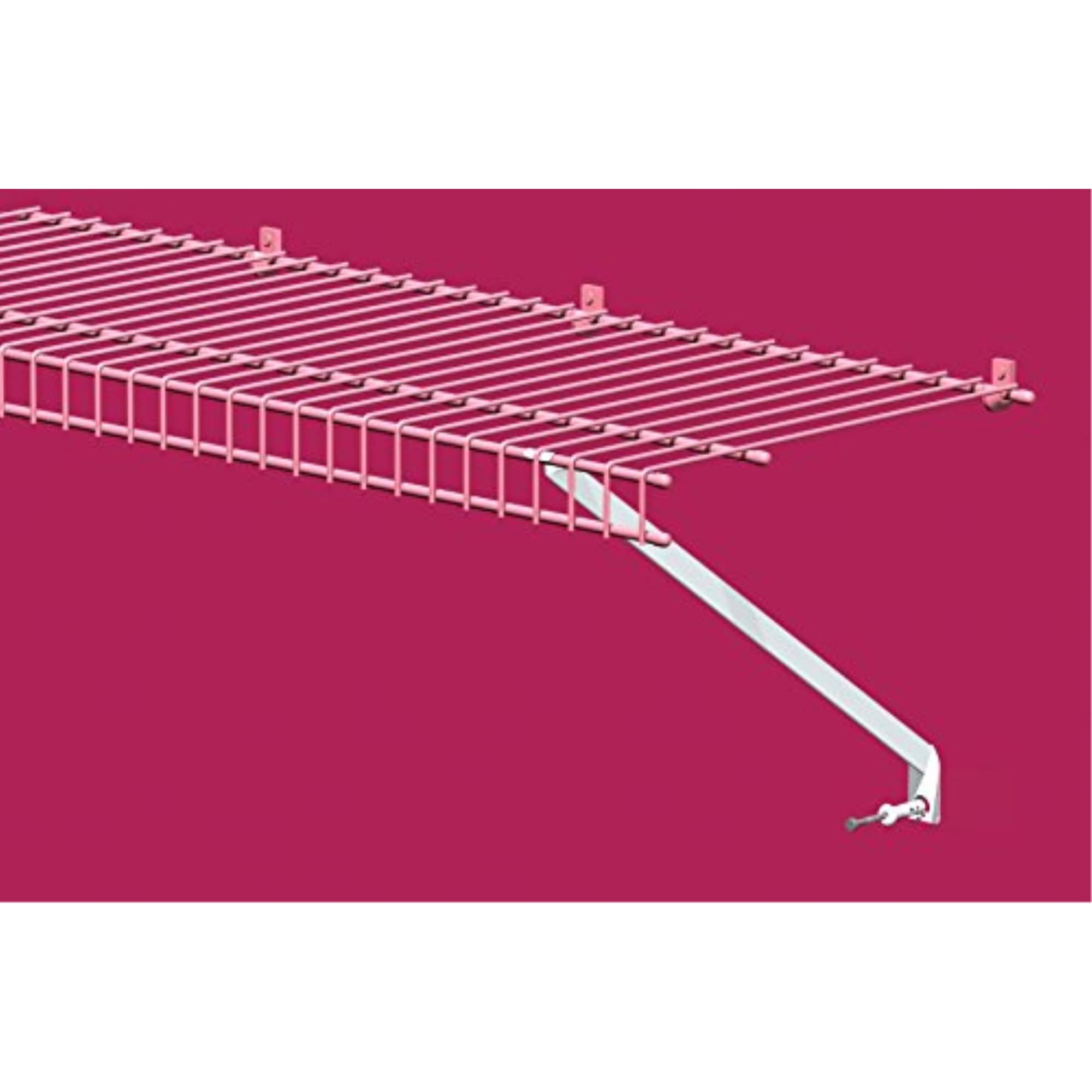 ClosetMaid 16-Inch Deep Wire Shelving Support Brackets - 12 Pack with Anchors & Pins for Easy Installation, White - Perfect for Closet Organization, Garage Storage & Home Shelving Systems