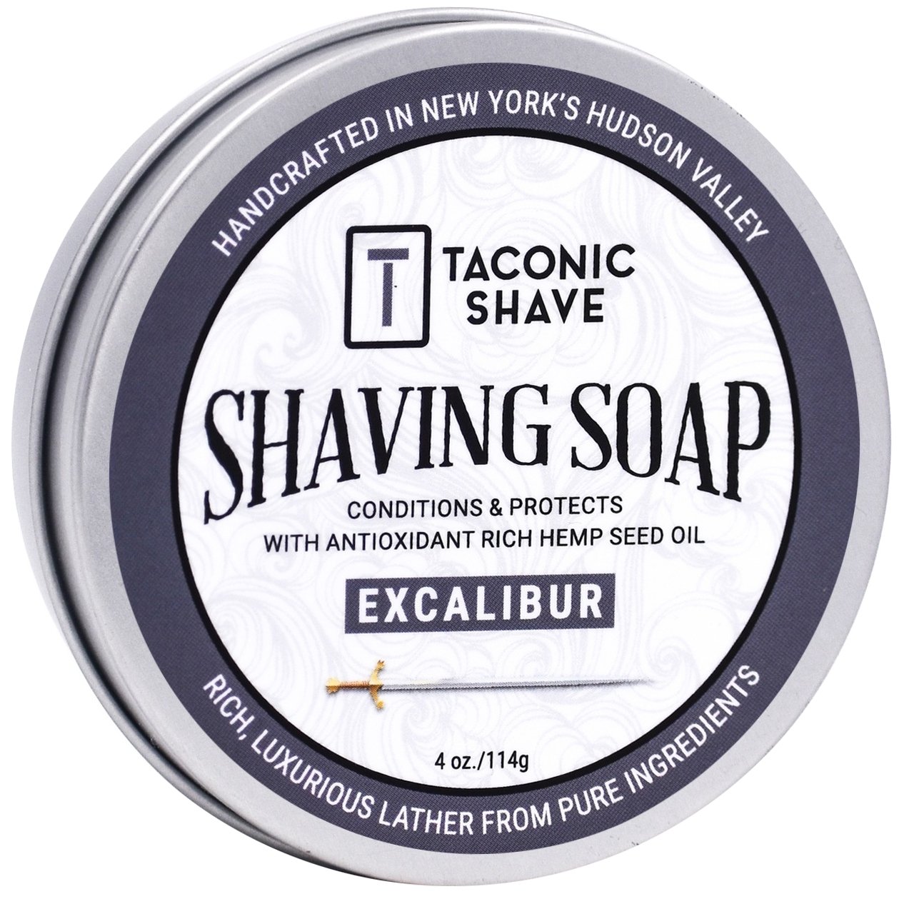Organic Hemp Seed Oil Shaving Soap - 4oz Bar for Men's Wet Shaving - Smooth Shave & Skin Hydration - Perfect for Sensitive Skin & Beard Care Routine