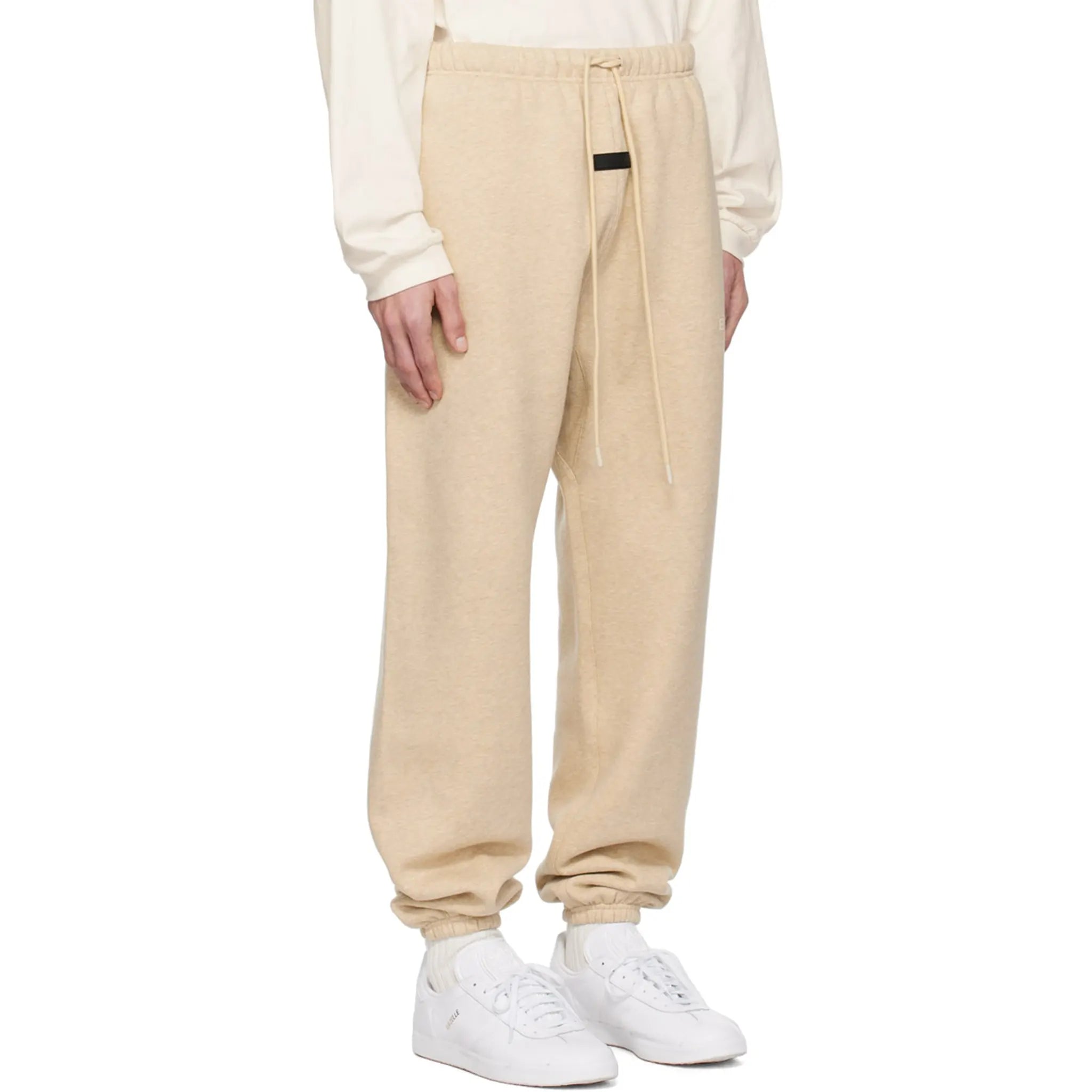 Fear Of God Essentials Gold Heather Sweatpants for Men - Comfortable Lounge Pants, Casual Streetwear (FW23 Collection) - Perfect for Home Relaxation, Gym & Everyday Wear