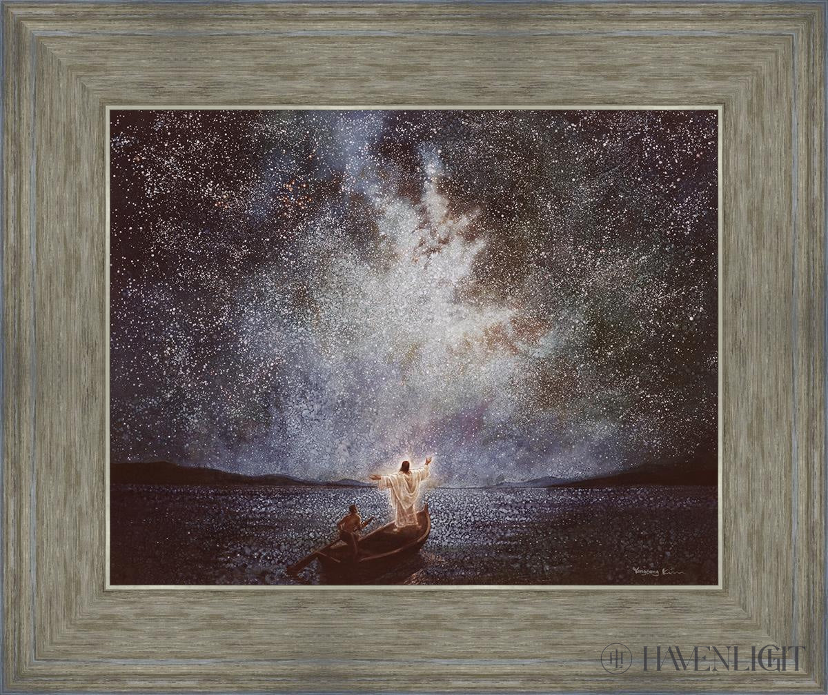 Calm And Stars By Yongsung Kim - Beautiful Celestial Wall Art for Home & Office Decor - Perfect for Bedroom, Living Room, Meditation Space