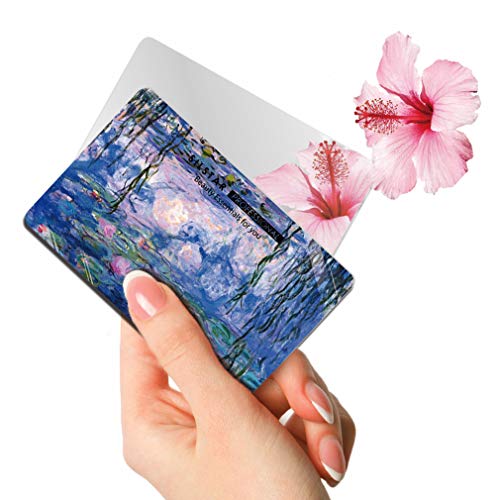 SILSTAR PROFESSIONAL Compact Unbreakable Acrylic Makeup Mirror - Water Lilies Design, Portable Vanity Mirror for Travel & Home Use, Perfect for Makeup, Shaving & Salon Professionals