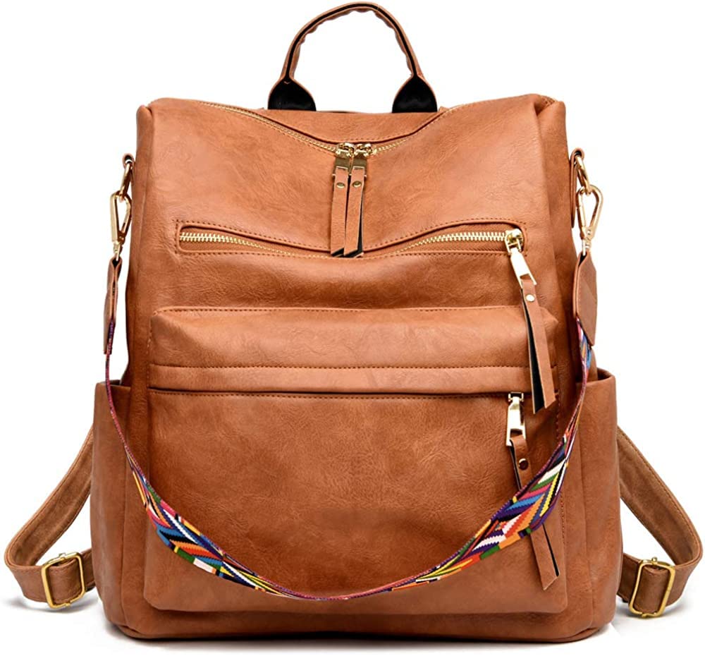 Venomo Unisex Fashion Backpack - Multipurpose Travel Backpack & Shoulder Bag, Durable Polyester Casual Backpack for Men & Women (Tan) - Perfect for Work, School, Hiking & Daily Commute