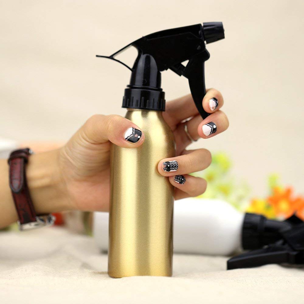 Gra8 Multipurpose Professional Empty Spray Bottle - 250ml Metal Sprayer for Face, Hair & Salon Use - Refillable Water Misting Bottle for Skincare, Hairdressing & Home Cleaning (Multicolor, 1-Pack)
