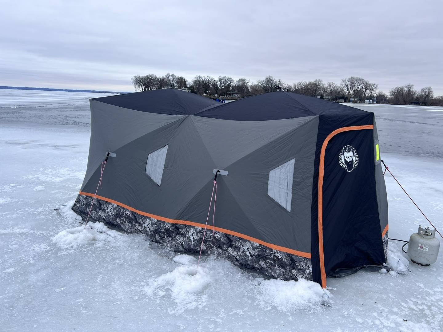 Explorer Series Wide Bottom Insulated Ice Fishing Shelter Tent - 6-8 Person Portable Winter Shelter for Ice Fishing, Hunting & Outdoor Camping | Heavy-Duty Waterproof Design for Extreme Cold Weather