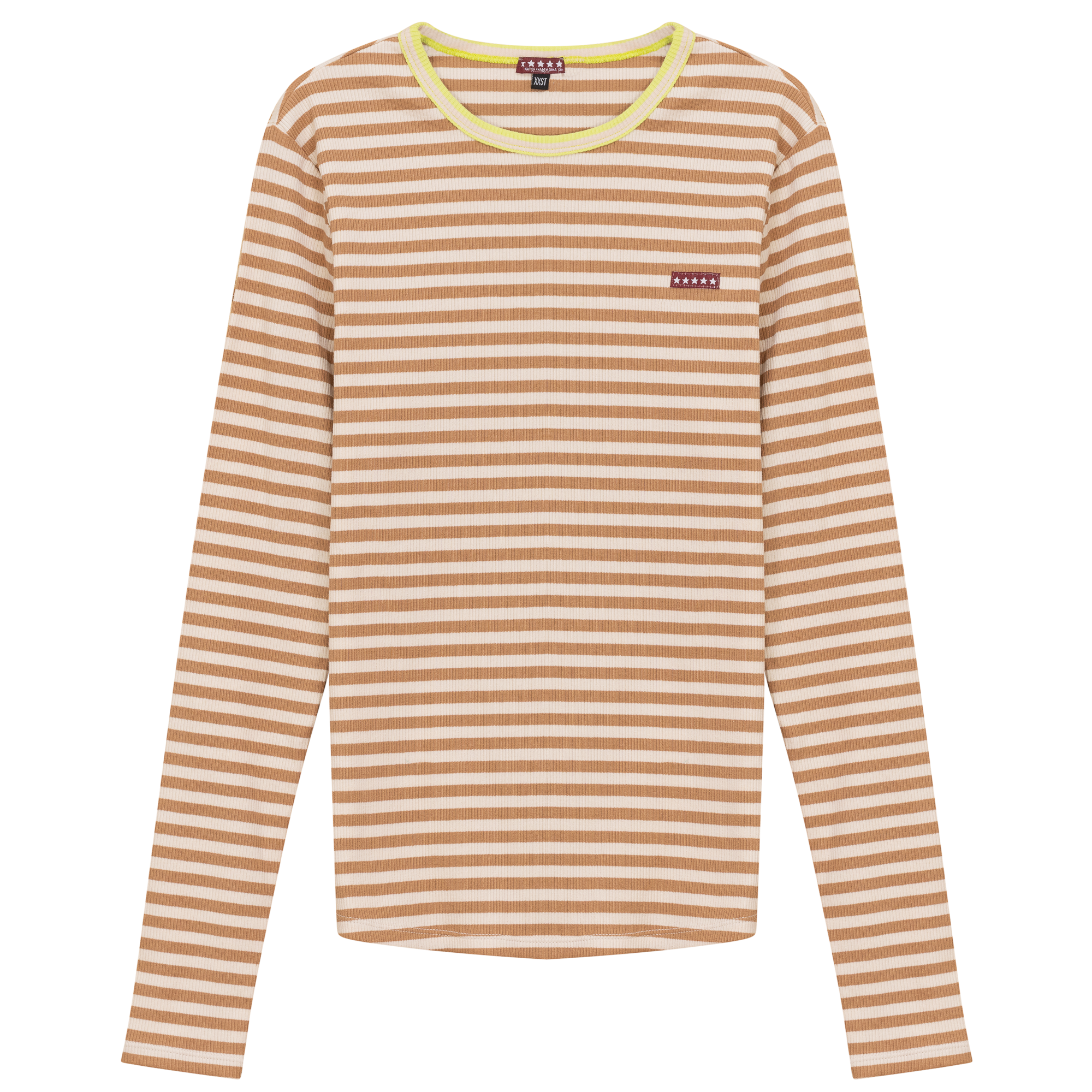 Women's Striped Ribbed Knit Top - Soft & Comfortable Crewneck Shirt for Casual Wear & Layering