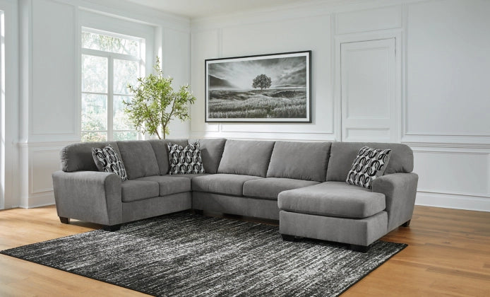 Birkdale Court 3-Piece Sectional Sofa with Right-Hand Facing Chaise Lounge - Modern Living Room Furniture for Small Spaces & Family Gatherings
