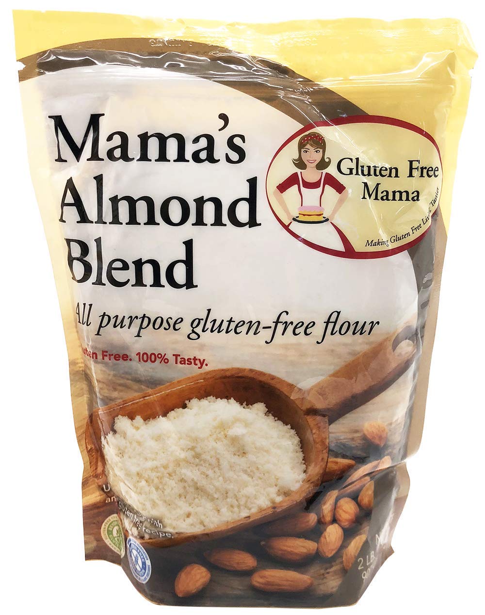 Gluten Free Mama's Almond Blend Flour - 2 lb Bags (Pack of 6) | Certified Gluten Free, Non-Gritty Texture & Great Taste | All Purpose Baking Flour | Celiac Safe & Non-GMO | Perfect for Cookies, Cakes & Breads