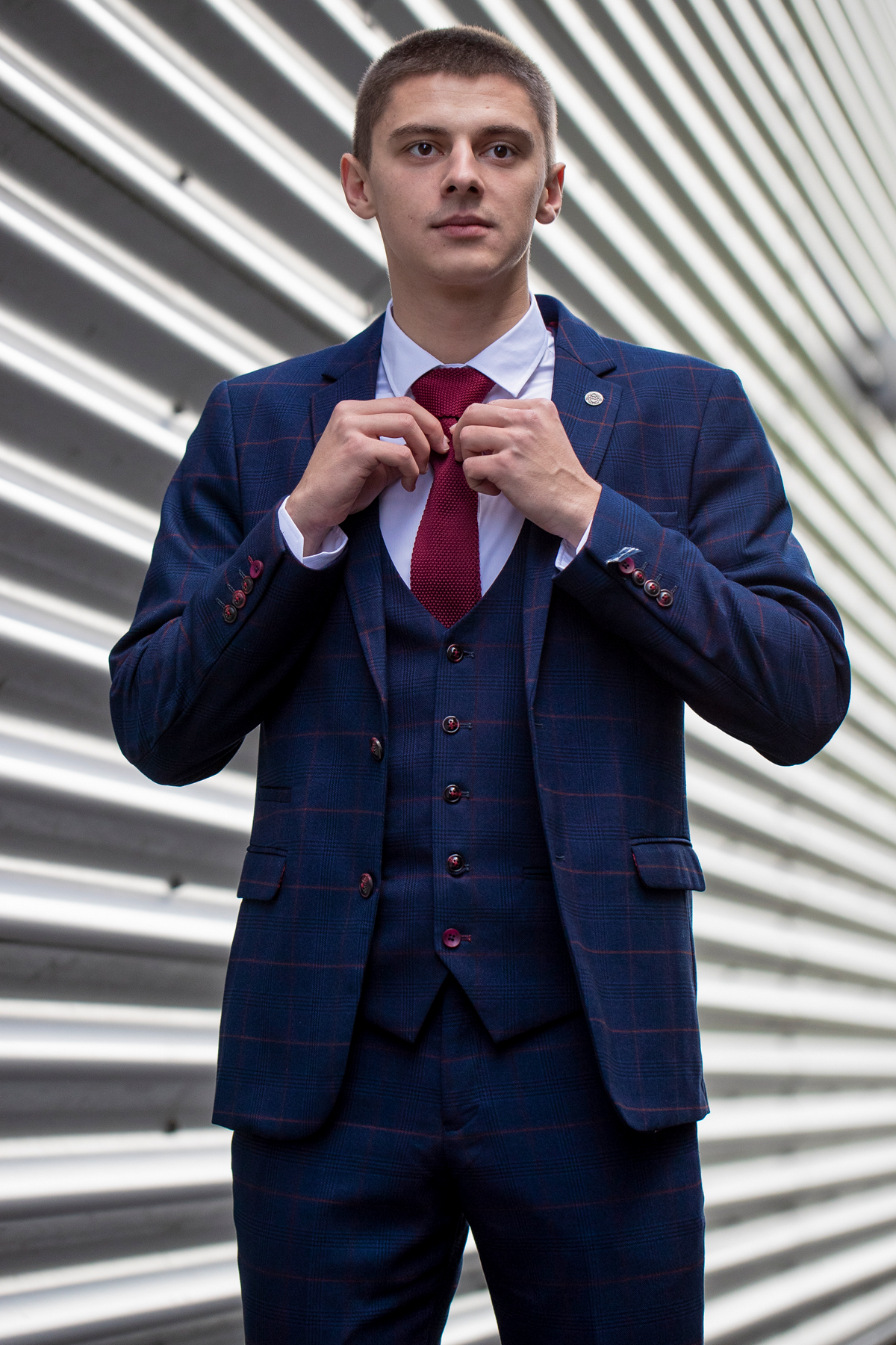 Everton FC Official Vitalii Mykolenko Navy Blue Suit - EDINSON Collection | Perfect for Match Days, Formal Events & Football Fan Gifts