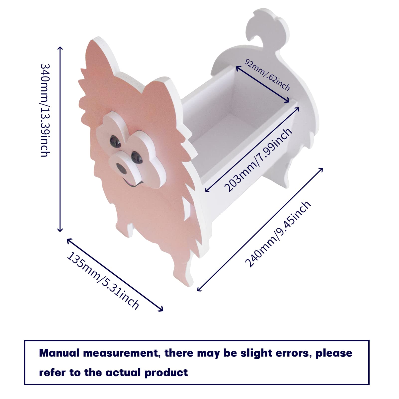 Pomeranian Shaped Dog Planter Pots - Cute PVC Cartoon Pet Flower Pot for Succulents, Cactus & Air Plants | Indoor & Outdoor Garden Decor, Home Gift Idea