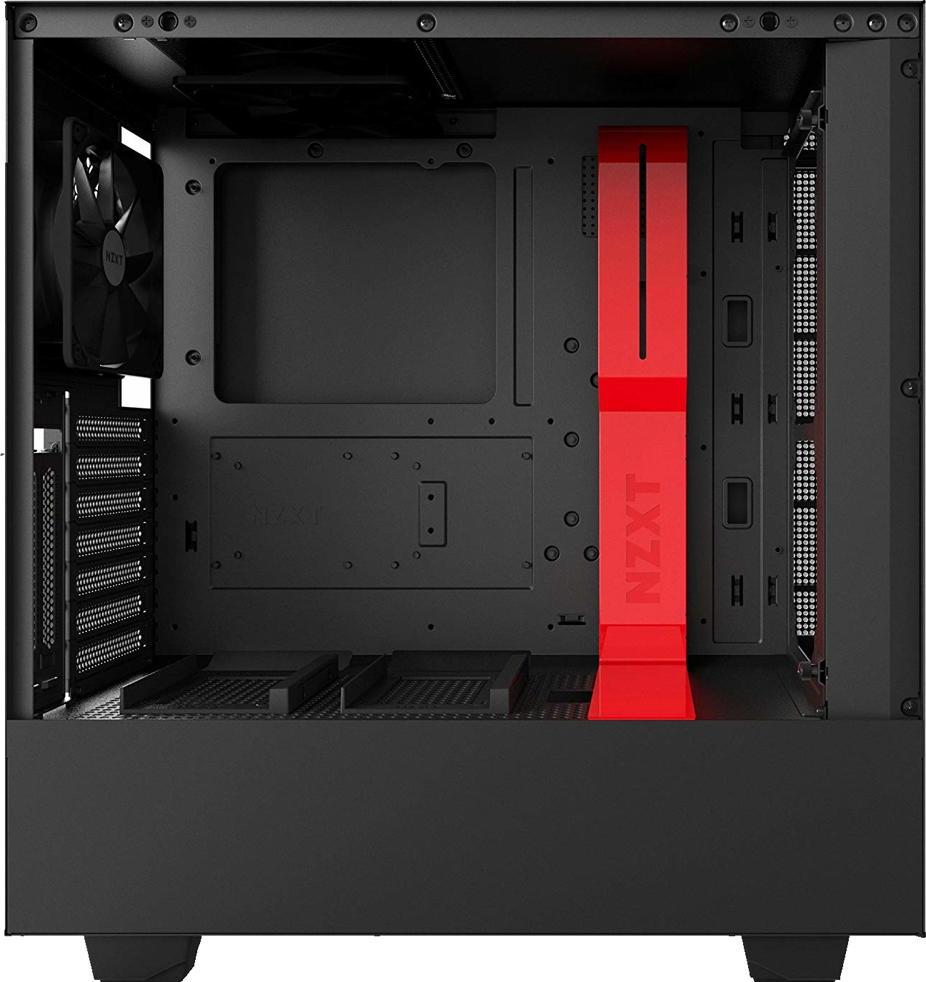 G6 H510 PC Case - Black & Red Mid Tower Chassis with Tempered Glass Side Panel - Perfect for Gaming Rigs and Custom PC Builds