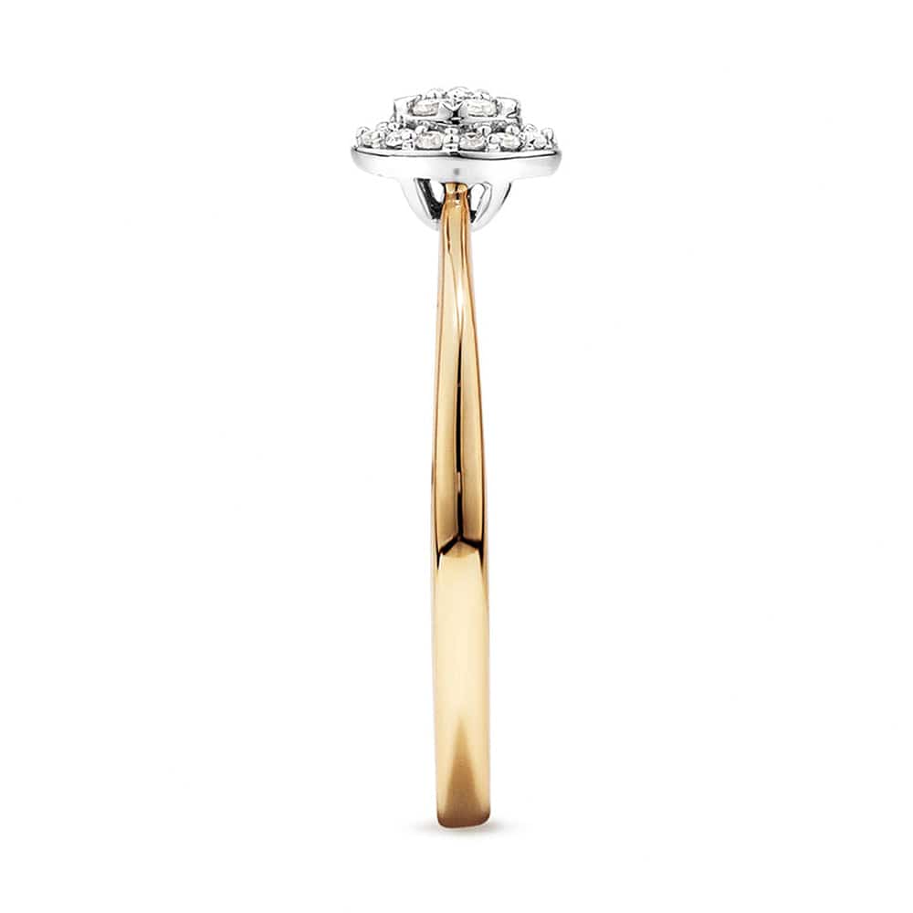 Lab Grown Diamond Promise Ring - Round Cluster Engagement Ring for Women, Ethical & Affordable Alternative to Mined Diamonds - Perfect for Proposals, Anniversaries & Special Occasions