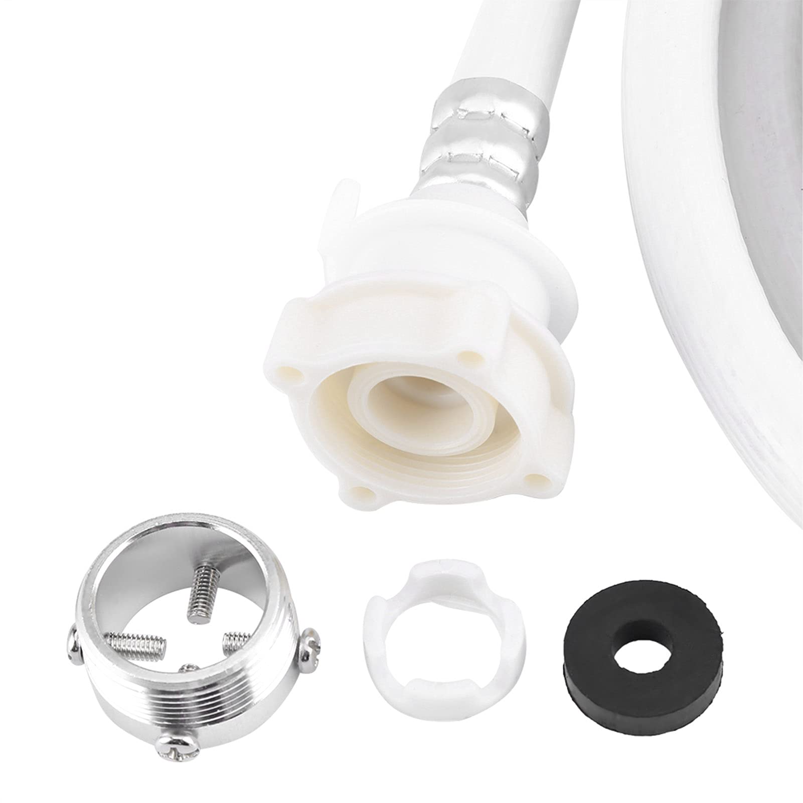 Washing Machine Water Inlet Hose Connector - 2M White Washer Pipe Tube for Laundry Machine Replacement | Perfect for Home Appliances, Laundry Rooms & RV Use