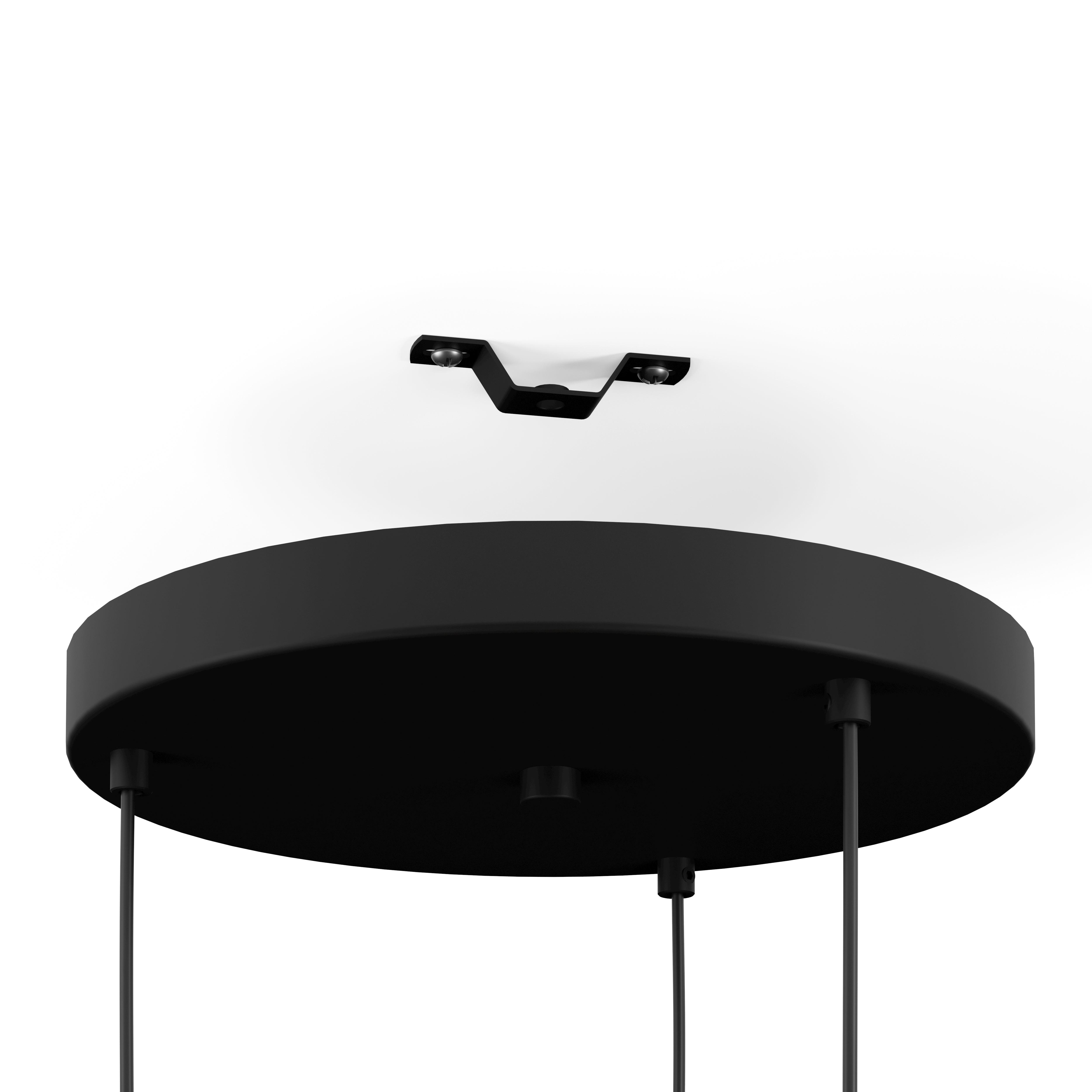 Eglo Ipsden 3-Light Black Modern Hoop Ceiling Pendant Light Fixture - Perfect for Dining Room, Kitchen Island or Bedroom Lighting