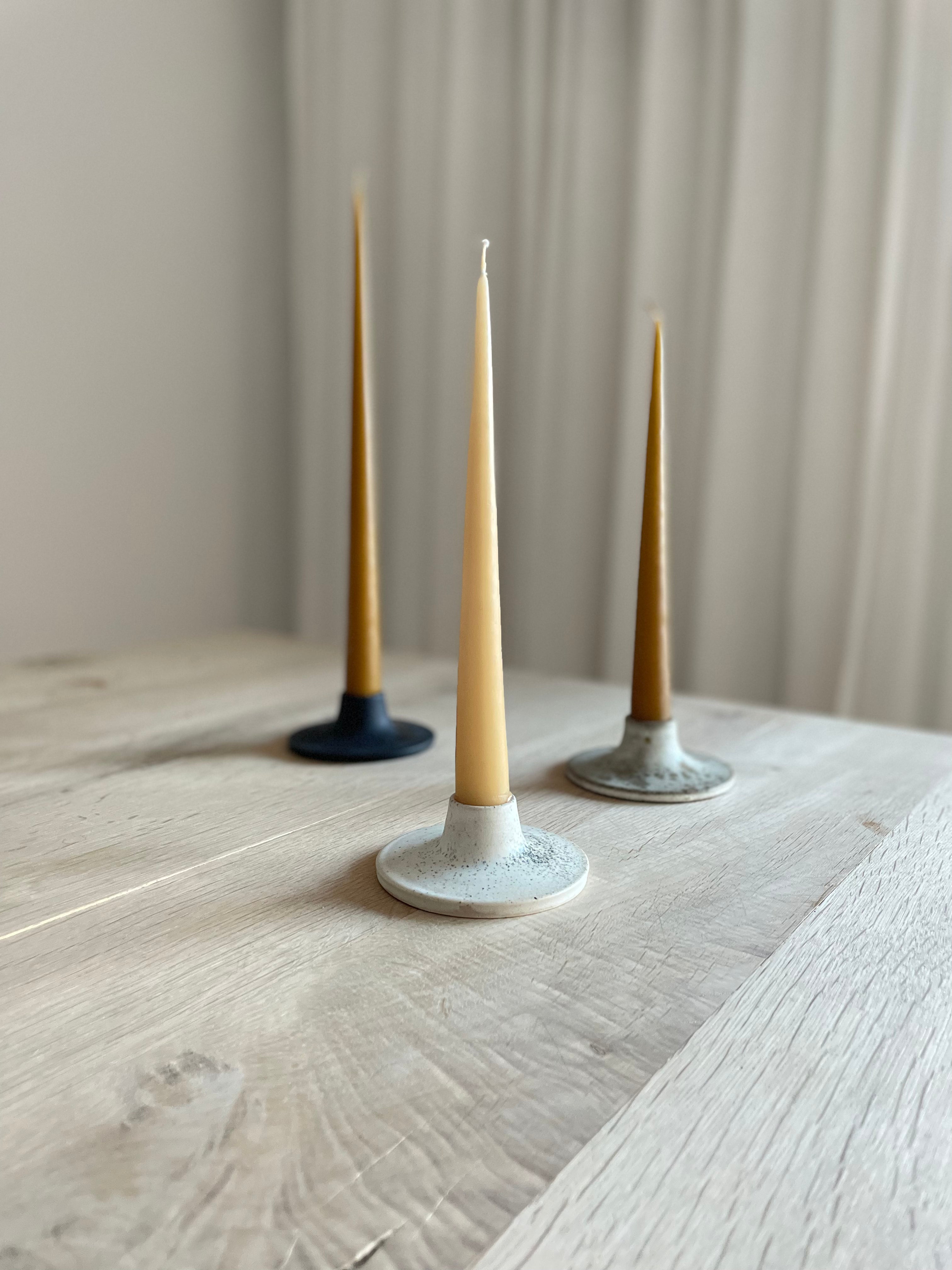 KLAY Copenhagen Black Candle Holder - Elegant Home Decor for Dining Table, Living Room & Wedding Centerpieces