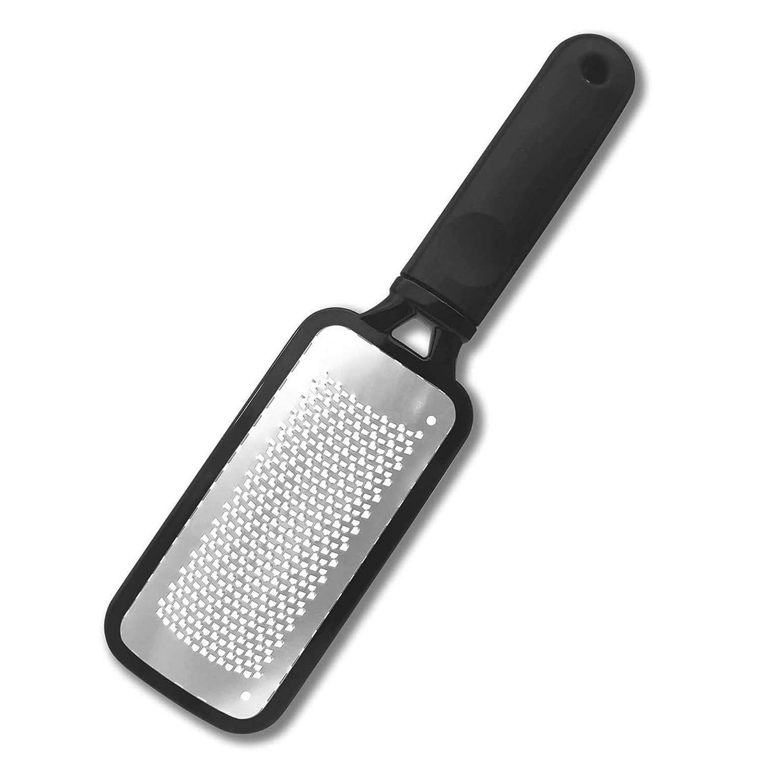 Voxmix Stainless Steel Callus Remover & Foot Scrubber - Professional Pedicure Tool for Dead Skin Removal | Pack of 1 in Black | Perfect for Home Spa, Salon Care & DIY Foot Care Routine