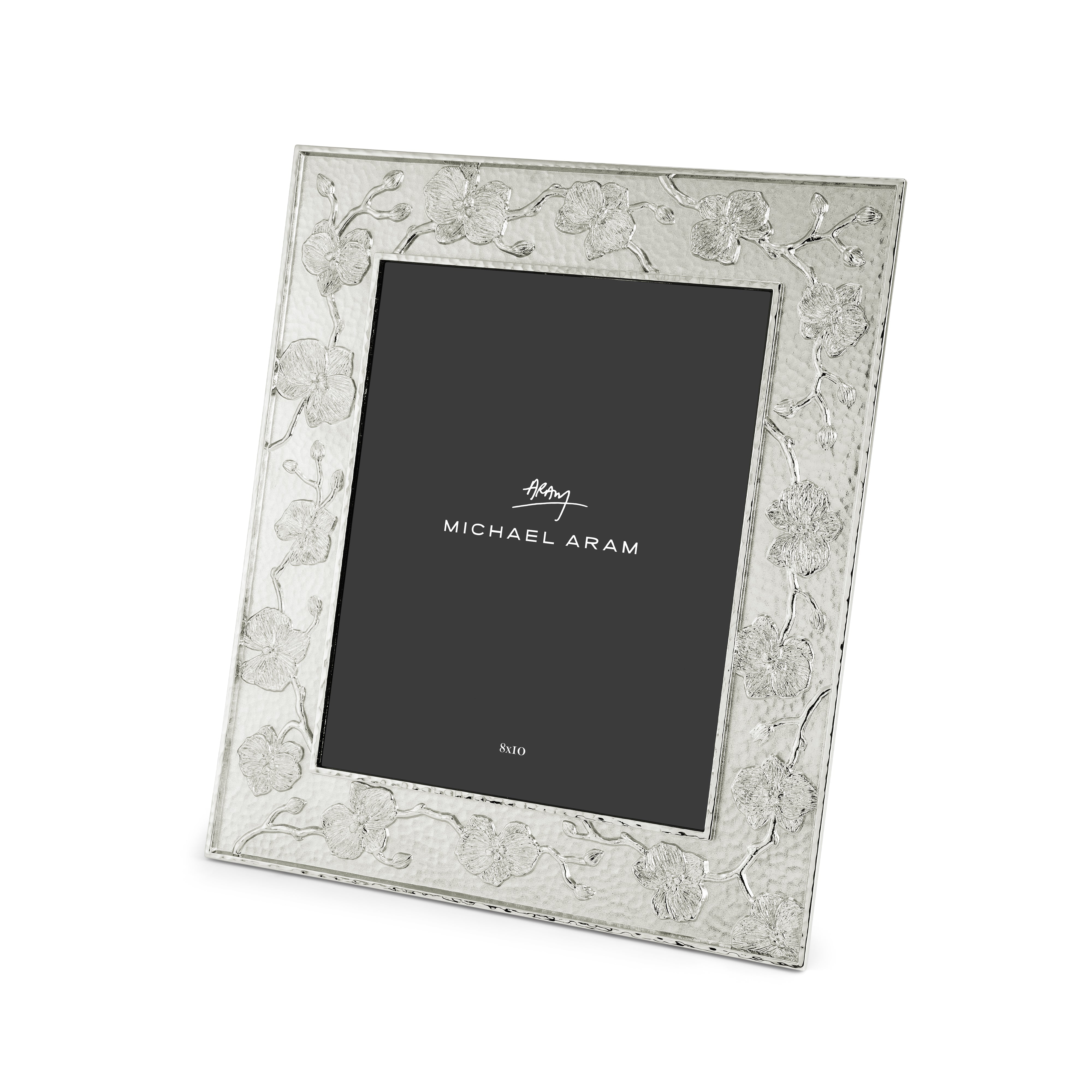 Elegant White Orchid Sculpted Frame - Handcrafted Home Decor for Wall & Tabletop Display - Perfect for Living Room, Bedroom & Wedding Decor