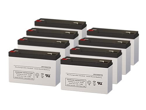 PowerWare 2000 UPS Replacement Batteries - Set of 8 High-Capacity Backup Batteries for Uninterrupted Power Supply - Perfect for Home Office, Server Rooms & Emergency Power Outages