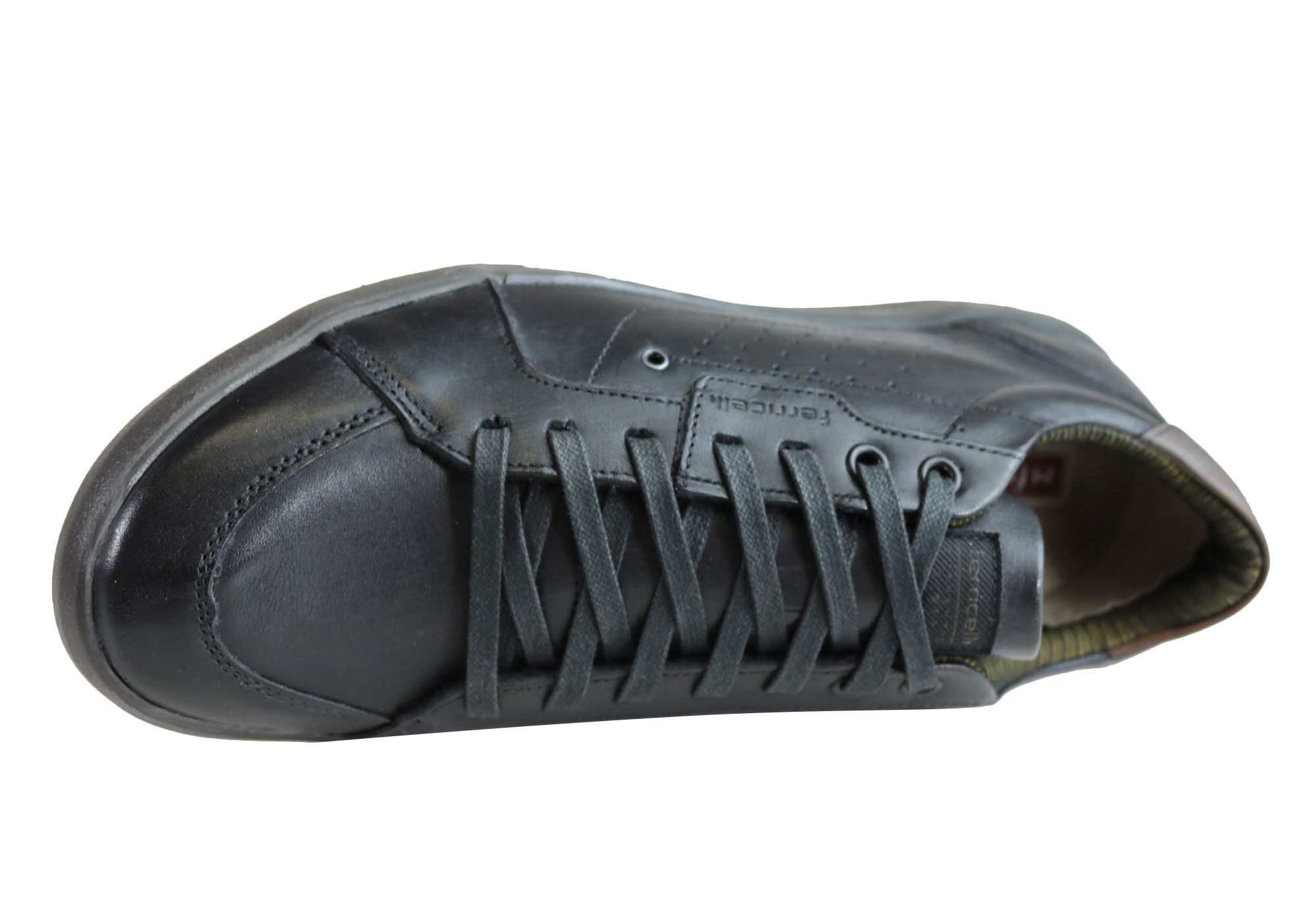 Ferricelli Fabian Men's Leather Lace-Up Casual Shoes - Handcrafted in Brazil - Perfect for Office, Dating & Everyday Wear