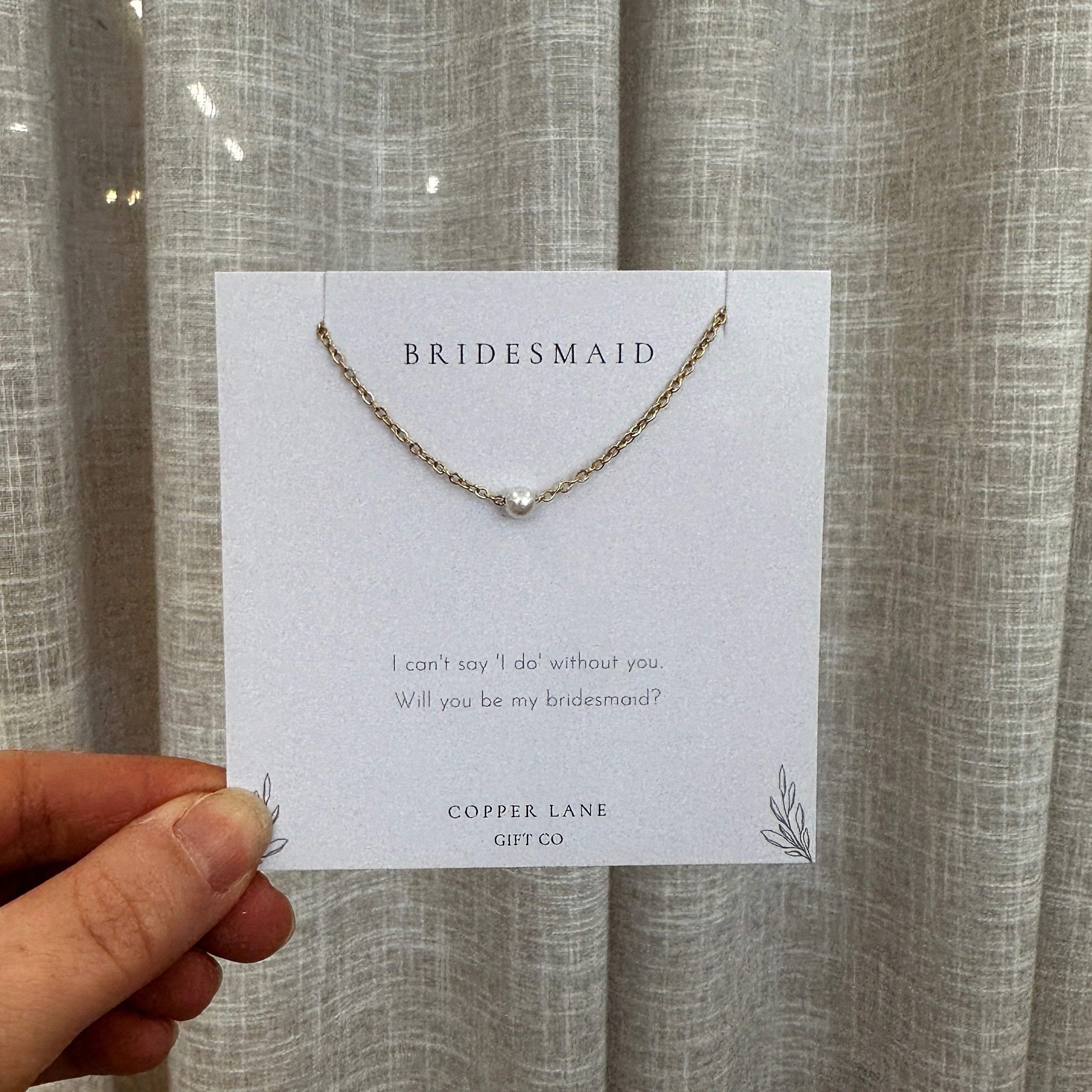 Elegant Gold Bridesmaid Proposal Necklace - Perfect for Wedding Party Gifts & Special Occasions