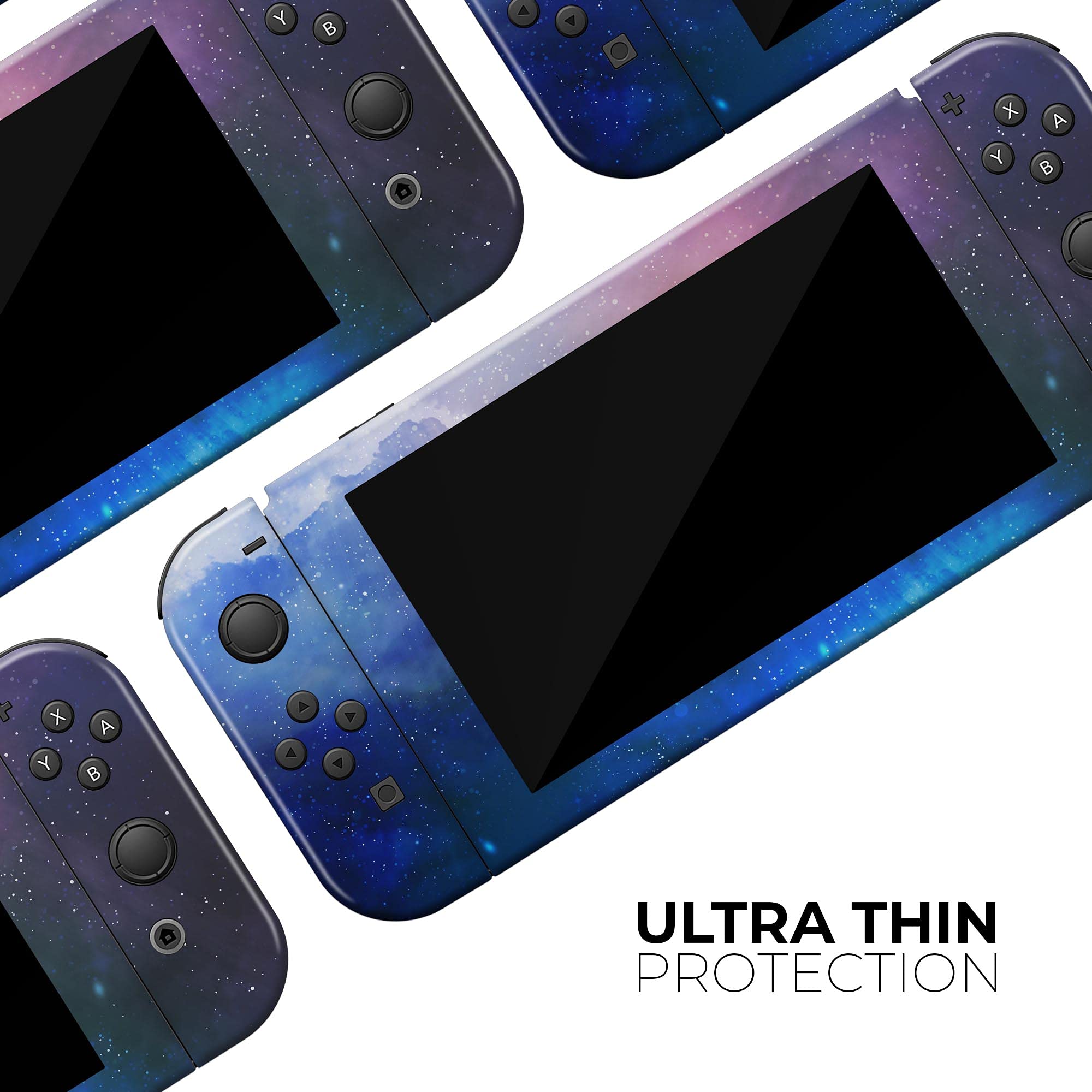 Nintendo Switch OLED Console & Joy-Con Skin Decal - Scratch-Resistant Removable Vinyl Wrap Cover with Space Light Rays Design - Perfect for Gaming Protection & Customization