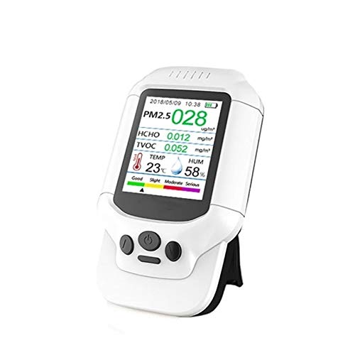 ATO Air Quality Monitor - PM2.5, HCHO, TVOC, Temperature & Humidity Detector | Portable Indoor Air Quality Meter for Home, Office, Car | Monitor Air Pollution & Improve Indoor Air Quality