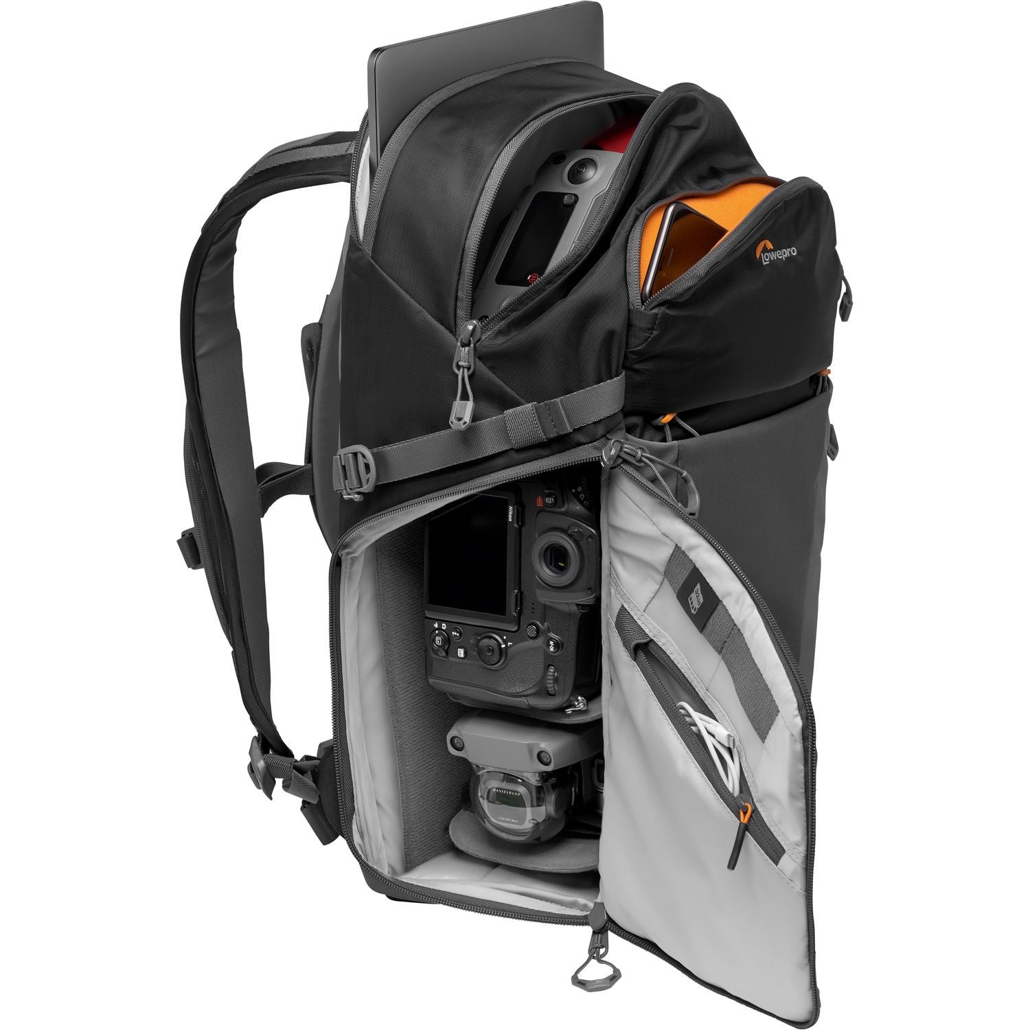 Lowepro Photo Active BP 300 AW Waterproof Camera Backpack for DSLR & Mirrorless - Black/Dark Gray - Perfect for Travel, Hiking & Outdoor Photography