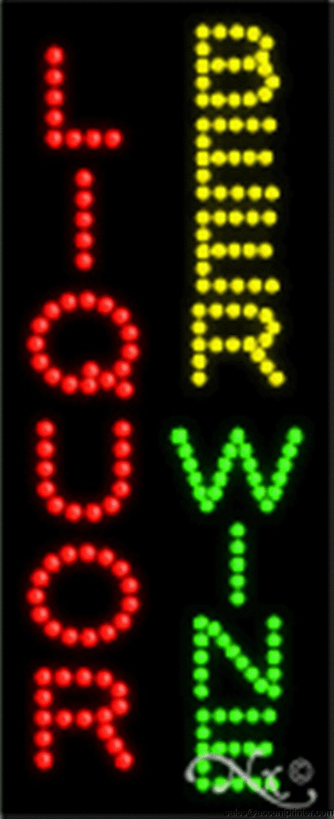 Energy Efficient LED Beer & Wine Sign - Durable Bar & Liquor Store Decor for Taverns, Pubs & Home Bars - Perfect for Nightlife & Party Lighting