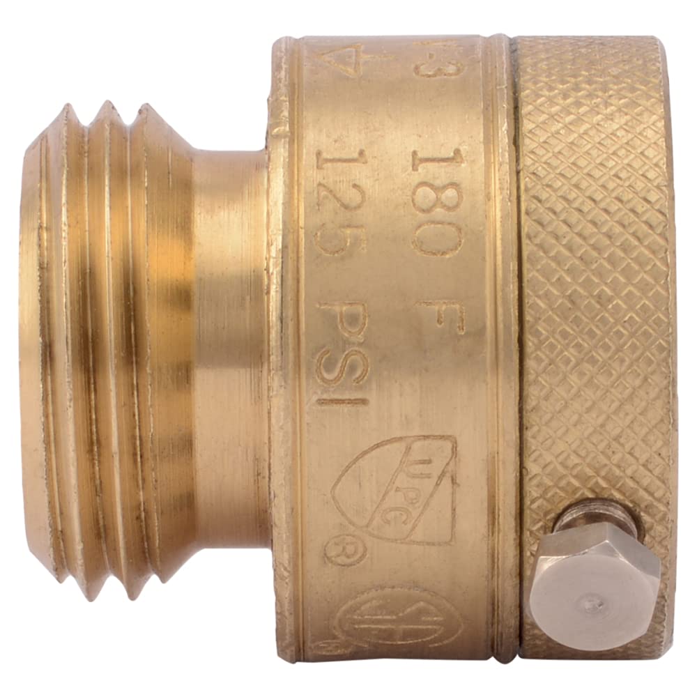 Cash Acme 17148-0000 V3 Vacuum Breaker - 1 Pack Brass Plumbing Valve for Water Supply Systems | Ideal for Irrigation, Sprinkler & Backflow Prevention