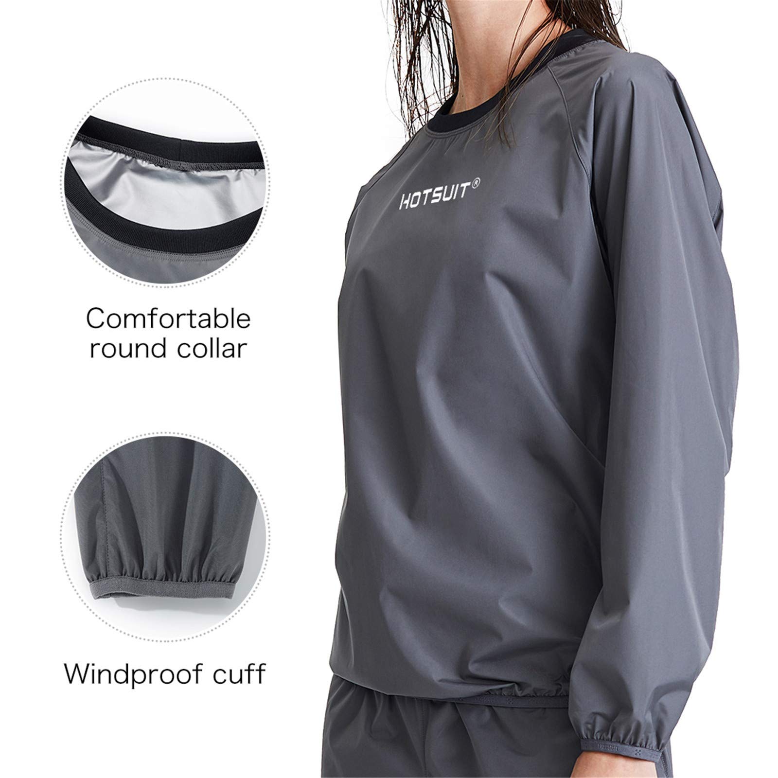 HOTSUIT Women's Sauna Suit - Durable Gym Workout Sauna Jacket & Pants Set for Weight Loss & Detox - Perfect for Home Fitness, Running, and Hot Yoga