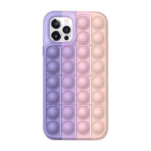 iPhone 13 Pro Max Case with Bubble Fidget Toy - Anti-Stress Phone Cover for Anxiety Relief - Perfect for Office, School & Travel Use
