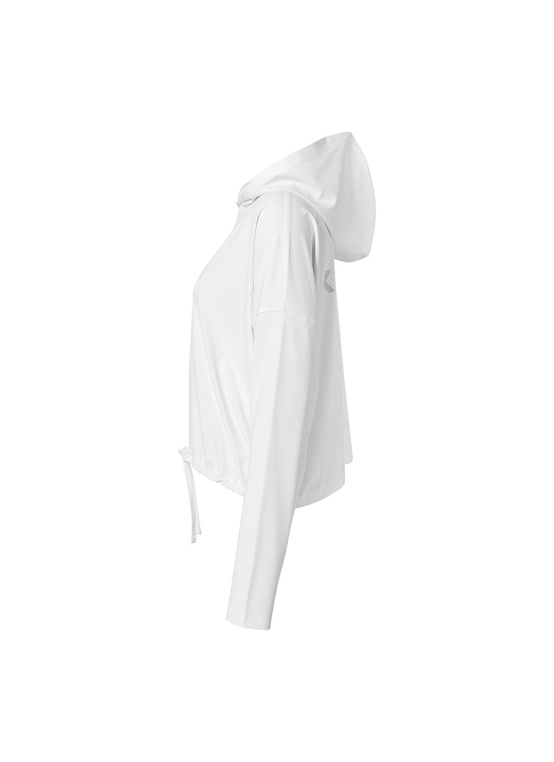 Feather String Crop Hoodie - Women's Fashion Casual Pullover Sweatshirt for Daily Wear, Gym, and Street Style Outfits