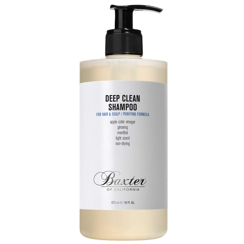 Baxter of California Deep Clean Shampoo for Men - 16 Fl Oz | Gentle Daily Cleansing, Removes Dirt & Oil - Perfect for Gym, Travel & Active Lifestyles