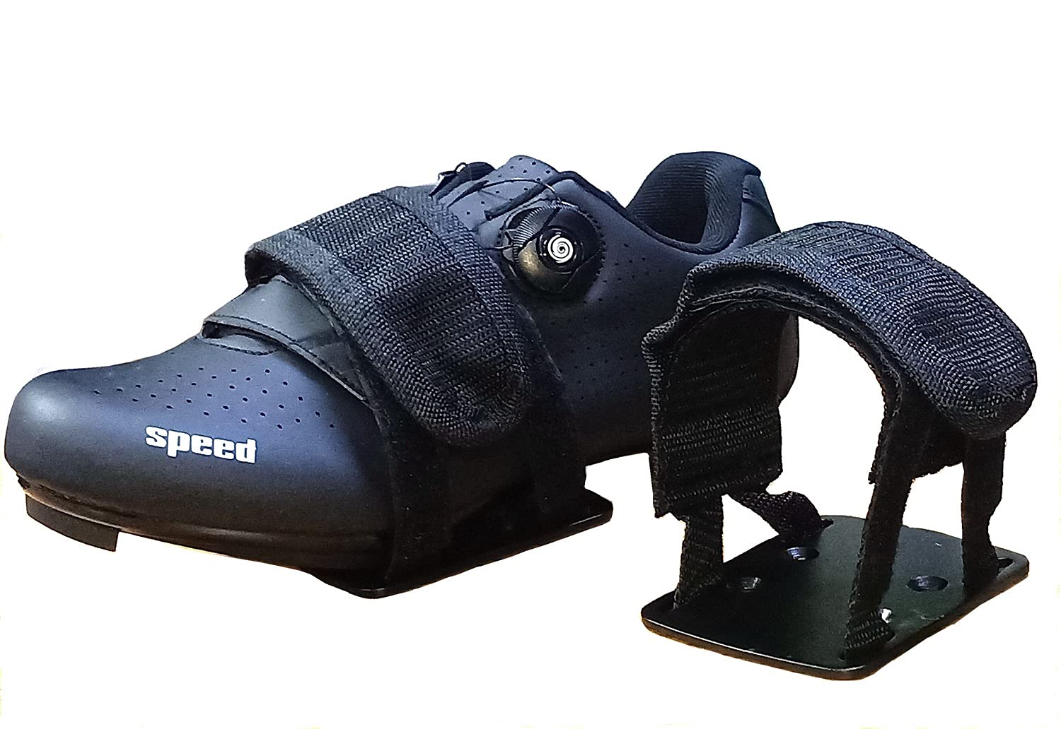 Peloton Bike Clips & Toe Cages - Adjustable Adapter Pedals for Indoor Cycling Exercise Bike - Compatible with Sneakers - Perfect for Home Workouts, Spin Classes & Cardio Training