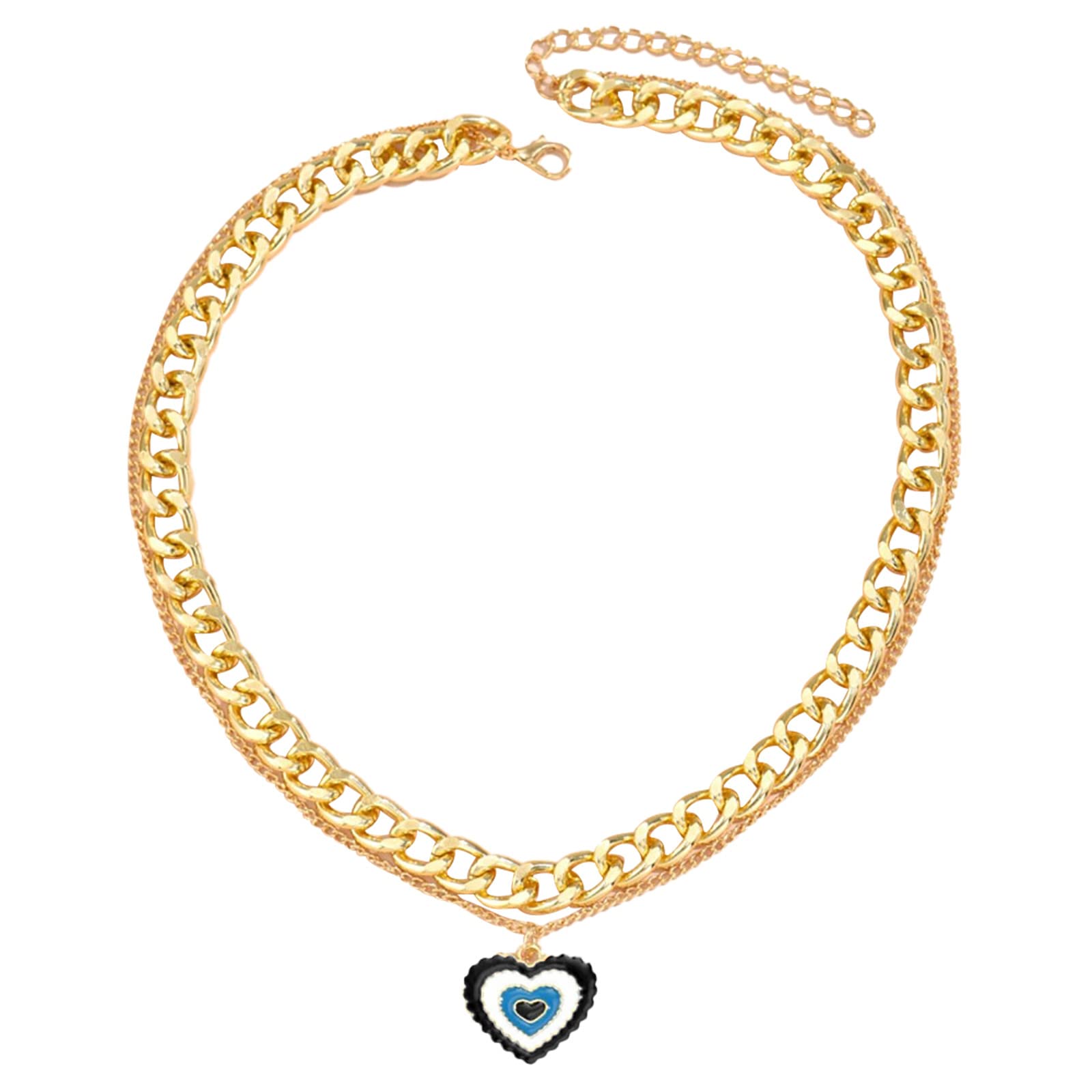 Elegant Silver Multilayer Paperclip Long Pendant Necklace - Trendy Dainty Jewelry with Picture Chain | Perfect for Office Wear, Date Night & Everyday Fashion Accessories
