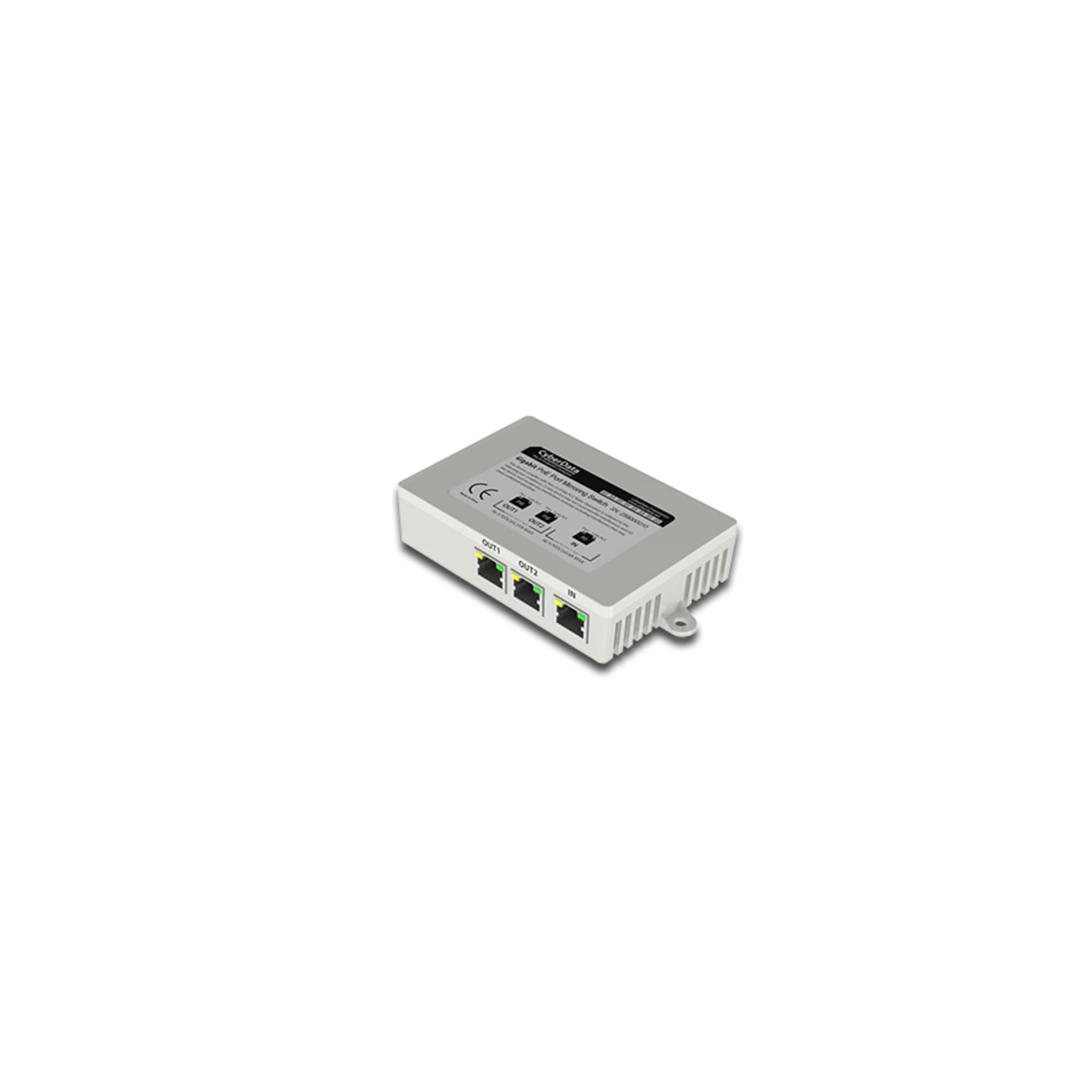 CyberData 11258 2-Port PoE Gigabit Port Mirroring Switch - Network Monitoring Solution for Small Business & Home Office