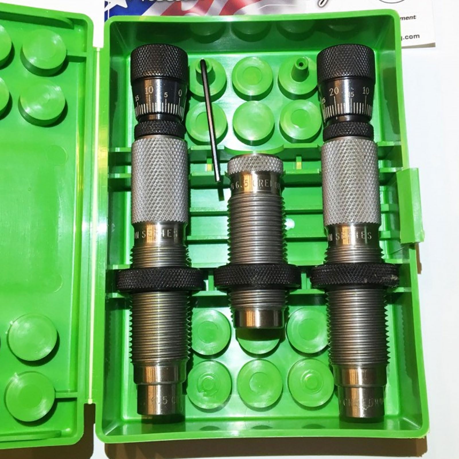 REDDING Competition Bushing Neck Reloading Die Set with Bullet Seating Die - 6.5MM Creedmoor Compatible - Precision Gunsmithing Tool for Long Range Shooting & Reloading