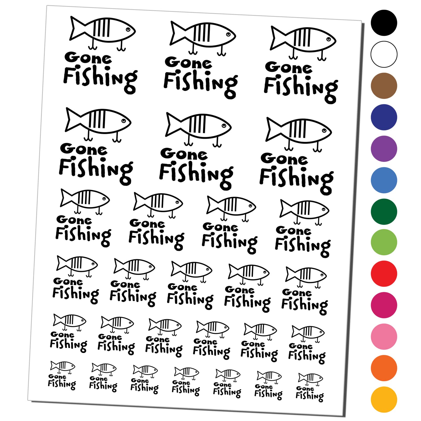 Waterproof Fake Fishing Lure Temporary Tattoos Set - Black Body Art for Anglers & Outdoor Enthusiasts | Perfect for Fishing Trips, Camping & Summer Adventures