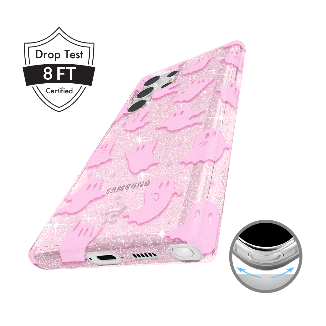 Pink Glitter Samsung Phone Case - Sparkly Protective Cover for Samsung Galaxy S23/S22/S21 - Perfect for Parties, Gifts & Everyday Use
