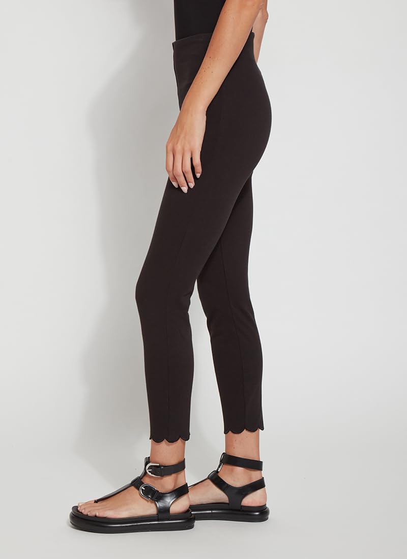 Lyssé Scallop Ankle Jeans for Women - Stretch Cropped Jeans with Single Layer Scallop Edging | Perfect for Casual Outfits, Date Nights & Spring Fashion