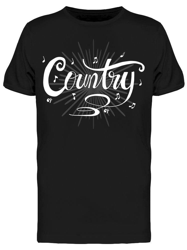 Smartprints Music Text: Country Graphic T-Shirt for Men - Casual Wear, Concerts & Outdoor Activities